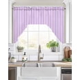 thumbnail image 2 of Purple Kitchen Curtains Swag Valance for Windows/Bathroom/Cafe, Geometric Vertical Striped Solid Rainbow Rod Pocket Drape Panel Swag Curtains Valance for Bedroom/Living Room 56"x36", 2 of 6