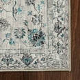 thumbnail image 3 of Tzou Area Rug Runner 2x6 Vintage Gem Print Floor Mat for Kitchen Machine Washable, Anti-Slip Low Pile Carpet, Teal/Gray, 3 of 8