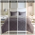 thumbnail image 6 of Noaman Twin/Twin XL Reversible Down Alternative Comforter Set with 3M Scotchgard, Diamond Quilting, Grey, Includes 1 Comforter and 1 Sham, 6 of 10