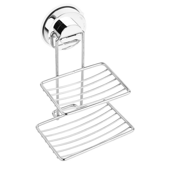 KALLORY Suction Soap Dish For Shower Stainless Steel Rust Proof Drainage 1Pcs