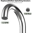 thumbnail image 3 of Hupicker 8 Inch Bathroom Faucet, Brushed Gold Widespread Bathroom Sink Faucet, Bathroom Faucet for Sink 3 Hole with Stainless Steel Pop-up Drain, Modern and Beautiful for Bathroom-Chromium Plating, 3 of 6