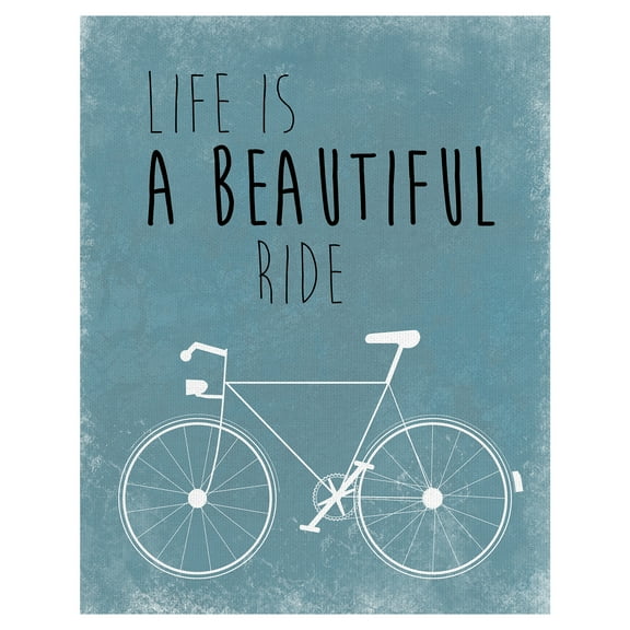 Masterpiece Art Gallery A Beautiful Ride Bicycle by Jan Weiss Canvas Art Print 22" x 28"