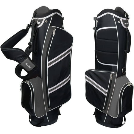 Nitro Lightweight Stand Golf Bag, Black/Silver (Best Golf Carry Stand Bags)