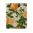 thumbnail image 4 of Oranges Green Leaves Flowers Curtains Grommet Black Out 63 Inch Length Curtain Drapes for Bedroom Living Room 2 panels set, 4 of 5