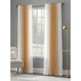 thumbnail image 5 of Burnt Orange White Ombre Semi Sheer Curtains 96 Inch Length 2 Panels Set,Modern Abstract Art Farmhouse Gradient Sheer Kitchen Curtain Privacy Window Curtain for Living Room Bedroom Rod Pocket Drapes, 5 of 7