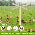 thumbnail image 4 of Chicken Perch Toys Wood Chick Perch Stand with Metal Ground Plug Easy Assembly Chicken Perch Multifunctional Outdoor Birds Training Platform for Parrot Rooster Large Bird, 4 of 7