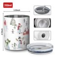 thumbnail image 4 of 12oz Coffee Tumblers White Christmas Snowman Pattern Stainless Steel Vacuum Insulated Travel Tumbler Coffee Cups Mug with Lid and Straw with Cleaning Brush for Cold & Hot Drinks, 4 of 5