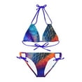 thumbnail image 2 of 'Terrestrial Mermaid' Strappy Bikini Set (AOP), 2 of 9