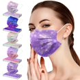 thumbnail image 2 of Dsscvnef 50PCS Adults Daily Black Beautiful Butterflies Prints 3 Layer Disposable Face Masks, 2 of 4