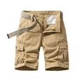 thumbnail image 1 of pstuiky Pantalones cortos para hombre, Pantalones cortos cargo de talla grande para hombre, con múltiples bolsillos, holgados, para playa y verano Pantalones cortos deportivos para hombre, 1 of 8