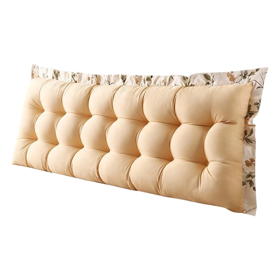 Rectangular Breathable Bed Reading Bolster Pillow With Strap, Adult Headboard Support Cushion 80x45
