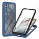 thumbnail image 1 of Shockproof Rugged Case with Built-in Screen Protector for Moto G60, Transparent Black Design, 1 of 5