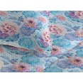 thumbnail image 3 of Ambesonne Exotic Quilted Bedspread Set 3 Pcs, Tropical Leaves and Roses, King, Soft Blue Pale Lilac and Pink, 3 of 4
