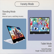 TOPOSH 11.61920*1080P 2-in-1s Touch Screen Mini Laptop,Intel N6000,4 Core,8GB+128GB,Windows 11,Portable,Bluetooth WiFi,Silver,Multilingual for Study,Work,Meeting Daily