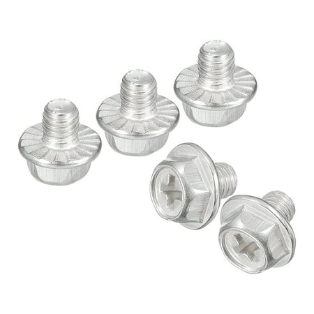

M5x6mm Phillips Hex Head Flange Bolts 10 Pack 304 Stainless Steel Screws