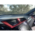 thumbnail image 5 of Xotic Tech Sporty Red ABS Car Interior Front Side and Console Air Outlet Vent Frame Trim Cover Sticker for Honda 10th Gen Civic 2016 2017 2018 2019 2020 2021, 5 of 9