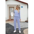 thumbnail image 6 of MINTREUS Womens Pajama Set Long Sleeve Sleepwear Nightwear Soft Pjs Lounge Sets With Pockets, 6 of 7
