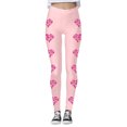thumbnail image 3 of MKLEKYY Leggings de yoga de cintura alta con estampado floral para mujer, leggings de realce para fitness y entrenamiento 3, 3 of 4