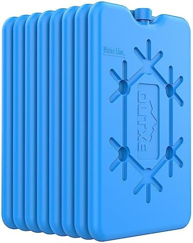 OUTXE Ice Packs for Lunch Box - Reusable Ultra-Thin Freezer Packs - Long-Lasting Cool Packs for Coolers, Keep Food Fresh and Cold in Lunch Boxes and breastmilk Bags
