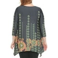 thumbnail image 3 of White Mark Casual Printed Flowy Hem Swing Top, Women's Plus, 3 of 6