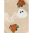 thumbnail image 6 of Musuos Toddler Boys Girls Halloween Sweaters Witch Pumpkin Letter Ghost Long Sleeve Round Neck Ribbed Knitted Pullover, 6 of 9