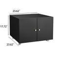 thumbnail image 3 of Office Printer Stand with Storage, Furniture Copier Cabinet with Wheels, Copier Stand Mobile Pedestal File Printer Stand, Black, 3 of 9