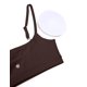 thumbnail image 2 of CRZ YOGA Sujetador Deportivo Mujer Butterluxe Ajustable Espagueti Strap con Cuello Redondo Acolchado Yoga Marr&oacute;n Fudge Caliente Chico, 2 of 5