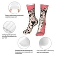 thumbnail image 3 of Salouo Pink Cheetah Art Pattern Fun Novelty Crew Socks,Casual Athletic Socks Neutral Socks, 3 of 7