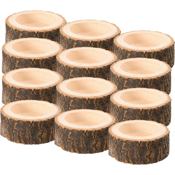 LABRIMP Wedding Decorations Natural Design Tealight Holder 12Pcs 2.4x2.4x1In