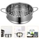 thumbnail image 4 of Vaporera de acero inoxidable para cocinar al vapor en la cocina, herramienta para cocinar al vapor en el hogar., 4 of 7