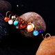 thumbnail image 4 of Fiudx Pendientes de Moda con Diseño de Cuentas de Universo Sinuoso, de Aleación de Oro Negro, Joyería Única y Llamativa, Ideal para Usar a Diario o Como Regalo para Ocasiones Especiales, Accesorio de, 4 of 6