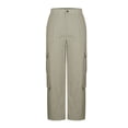 thumbnail image 7 of Lumtrix Cargo Pants For Women High Waisted Hiking Pants Baggy Fashion Stretchy Wide Leg Y2K Streetwear With Pockets Khaki L, 7 of 7