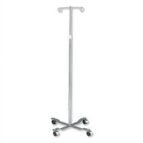 IV Stand with 2 Hook & 4 Leg Base