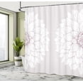 thumbnail image 4 of Ambesonne Dahlia Flower Shower Curtain, Sunflower Like Petals, 69"Wx84"L, Fern Green, 4 of 4