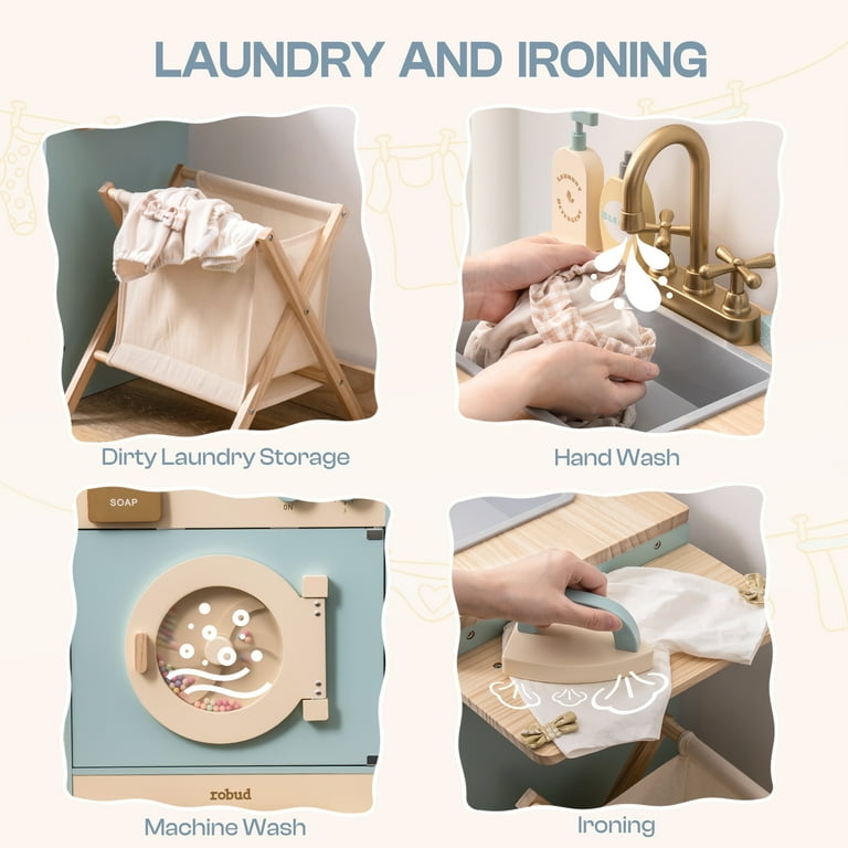 Toy Washing Machine Casdon Wash Day Play Set Toy Ironing Board