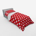 thumbnail image 3 of Ambesonne Retro Bedding Set 4 Pcs, Pop Art White Polka Dots, Queen, Vermilion White, 3 of 3
