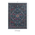 thumbnail image 3 of Contemporary Home Living 3.25' x 5' Floral Medallion Area Throw Rug - Navy Blue and Blue, 3 of 8