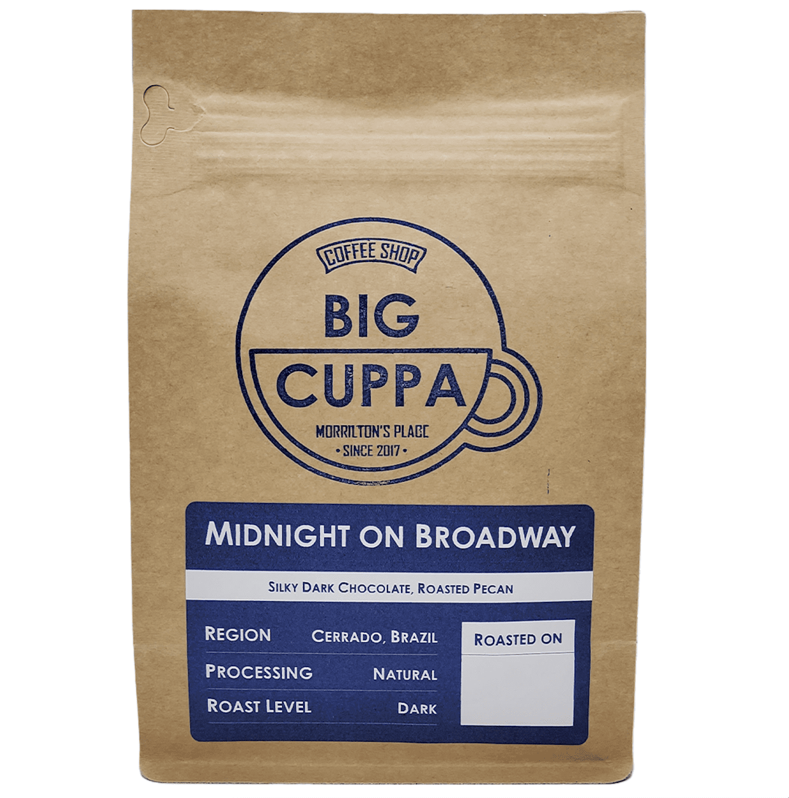Big Cuppa - Midnight on Broadway, Whole Bean, Dark Roast, 12oz