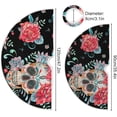 thumbnail image 3 of FMSHPON SkullRoses Wildflowers Cactus Xmas Christmas Tree Skirt Stand Mat for Holiday Party Decoration Indoor Outdoor 36 inches, 3 of 6