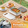 thumbnail image 2 of Cordless Electric Lunch Box, 14000mAh Rechargeable Heated Lunch Box, 1L Portable Food Warmer with Timer & Multi-Temp Settings for Office, Car, Camping & Travel, 2 of 5