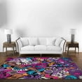 thumbnail image 3 of Colorful Rugs, Music Graffiti Rugs, Bathroom Rugs, Music Room Rugs, Bridesmaid Gift Rugs, Salon Rug, Music Lover Gift, Large Rug, Floor Rug, 2.6'x5' - 80x150 cm, 3 of 8