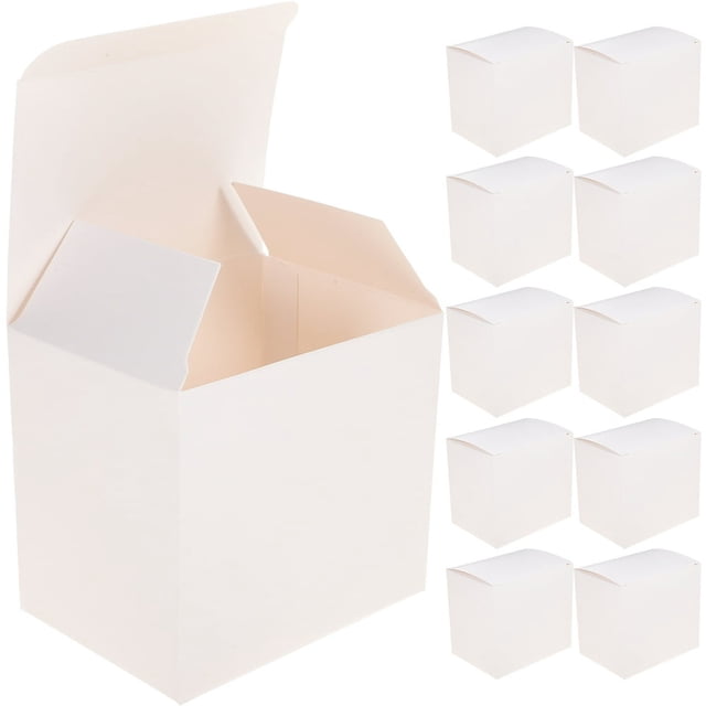 LNGOOR 40 Pcs Small White Paper Box Gift Boxes for Entrepreneurship Carton Packaging Container Treat