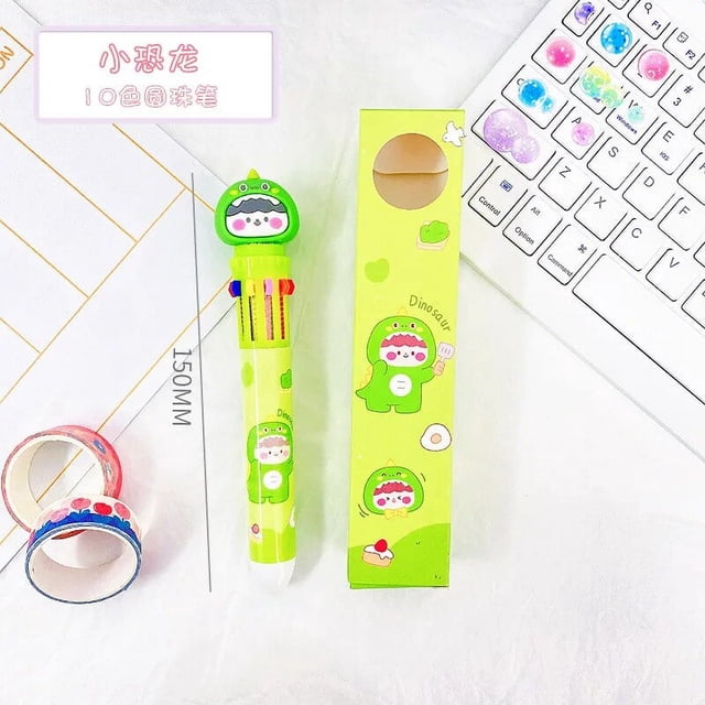Senbaida Stylo à Bille pour Enfants Dessin Animé, 0,5mm, Encre Multicolore, 1 Unité