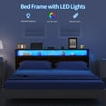 thumbnail image 2 of LED Full Size Headboard Only, Headboard Full with Storage,Full Headboard with Outlets,Full Size Headboard with storage for Adjustable Bed Full with USB, Full Bed Headboard Only for Full Size Bed, 2 of 6