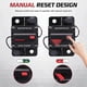 thumbnail image 3 of 50A Circuit Breaker for Trolling Motors Boat ATV 12V-48VDC Manual Power Supply with Waterproof Manual Reset In-Line Fuse (50A), 3 of 4