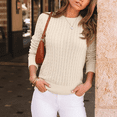 thumbnail image 3 of WQD Womens Sweaters Crew Neck Pullover Long Sleeve Cable Knitted Cozy Dressy Casual Ladies Fashion Tops Soft Business Trendy Classic Outfits for Spring Fall Winter, 3 of 7