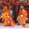 thumbnail image 2 of 2 Pices Thanksgiving En Peluche Gnome Dcorations De Thanksgiving Faites La Main Poupe Sudoise Avec Poupe Sans Visage Citrouille Automne Ornements, 2 of 5