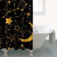 thumbnail image 5 of Gothic Shower Curtain - Dark Celestial Moon & Star Print, Mystical Cosmic Theme Bath Decor, Waterproof Polyester, 36"Wx72"L, Goth Aesthetic Gift, 5 of 5