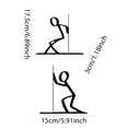 thumbnail image 2 of 2Pcs Decorative Bookend with Stick Figure, Metal Stickman Bookend, Decorative Book Support for Office School Library and Book Lover Decor, 2 of 10