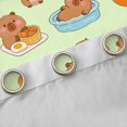 thumbnail image 4 of Erosebridal Capybara Animals Black Out Curtains for Kid, Cute Cartoon Curtains Pack of 2 (42x63 Each), Green, 4 of 6